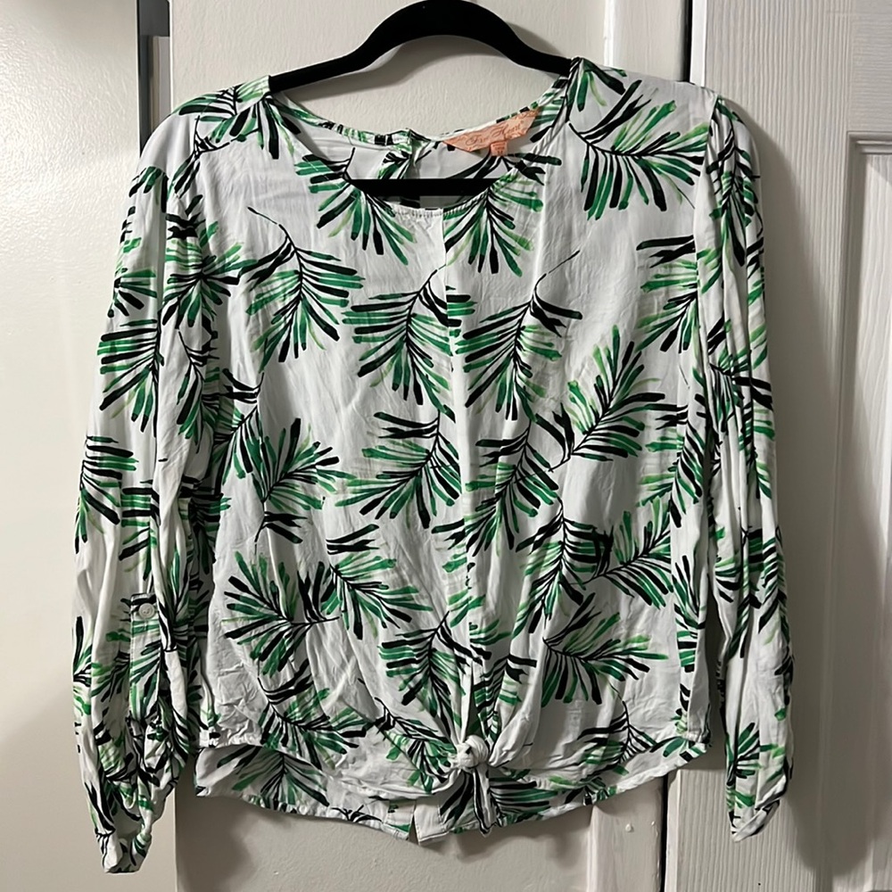 Back button down blouse